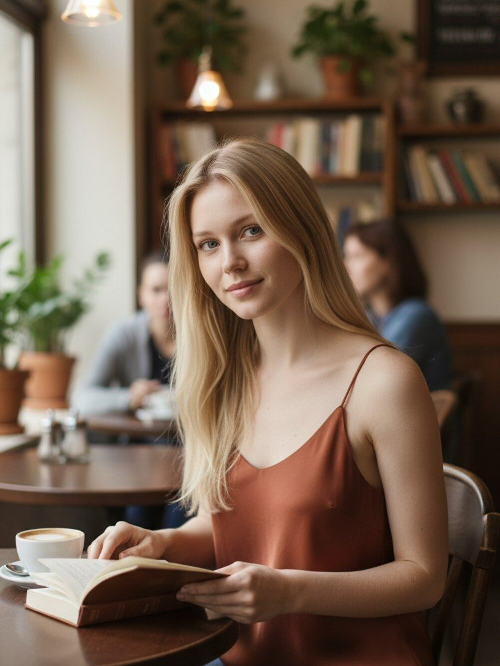 Bar III Burnt Orange Satin Camisole
